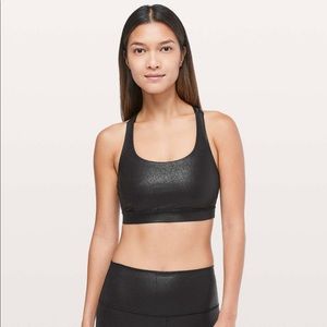 Lululemon Energy Bra *Foil, Black, Size 8